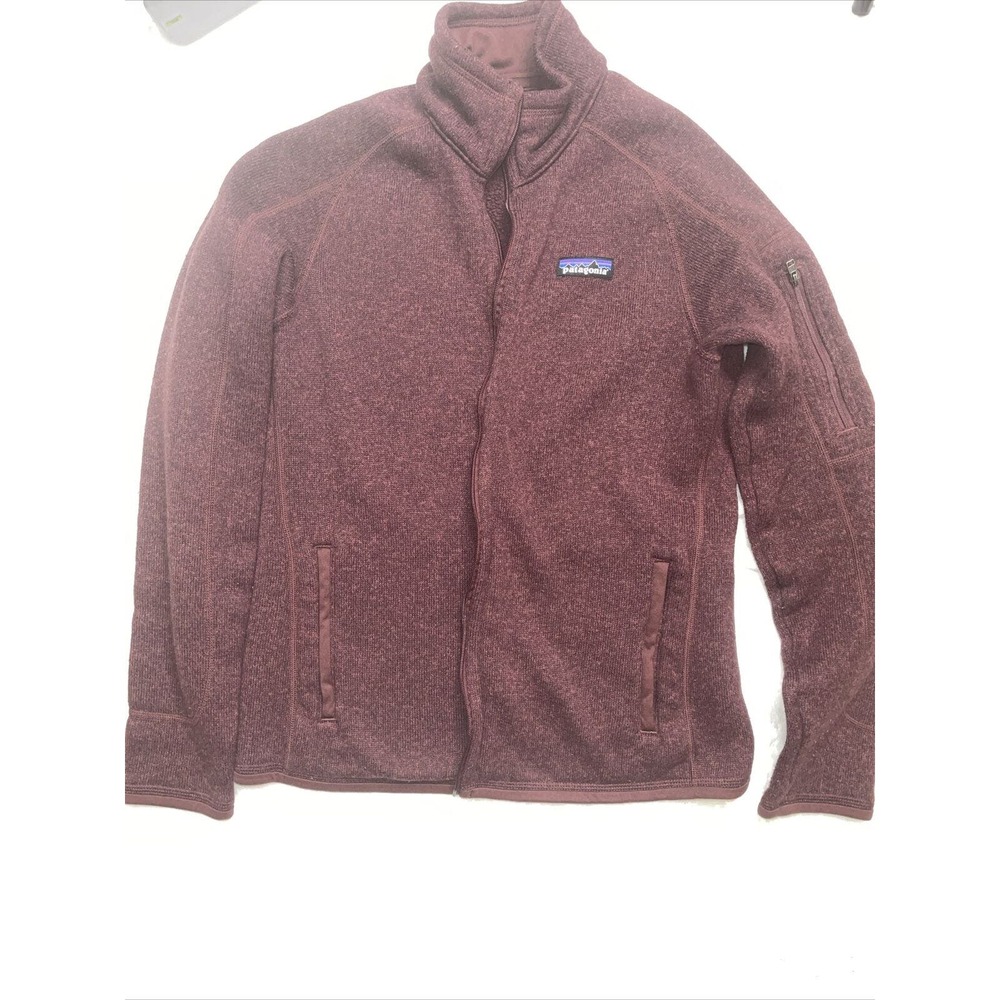 Patagonia Jacket Womens Small Red Maroon Worn Wear Pockets Outdoors Ladies